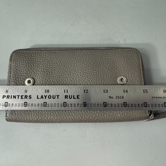 All Saint Fetch Green Leather Zip-Around Long Wallet - Picture 14 of 14